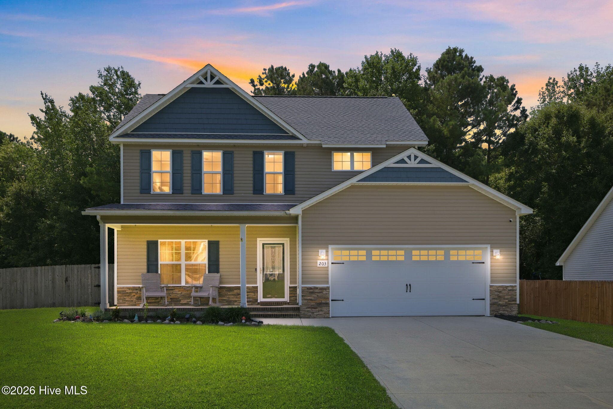 Exterior of 203 Russell Farm Drive, Hubert, NC 28539