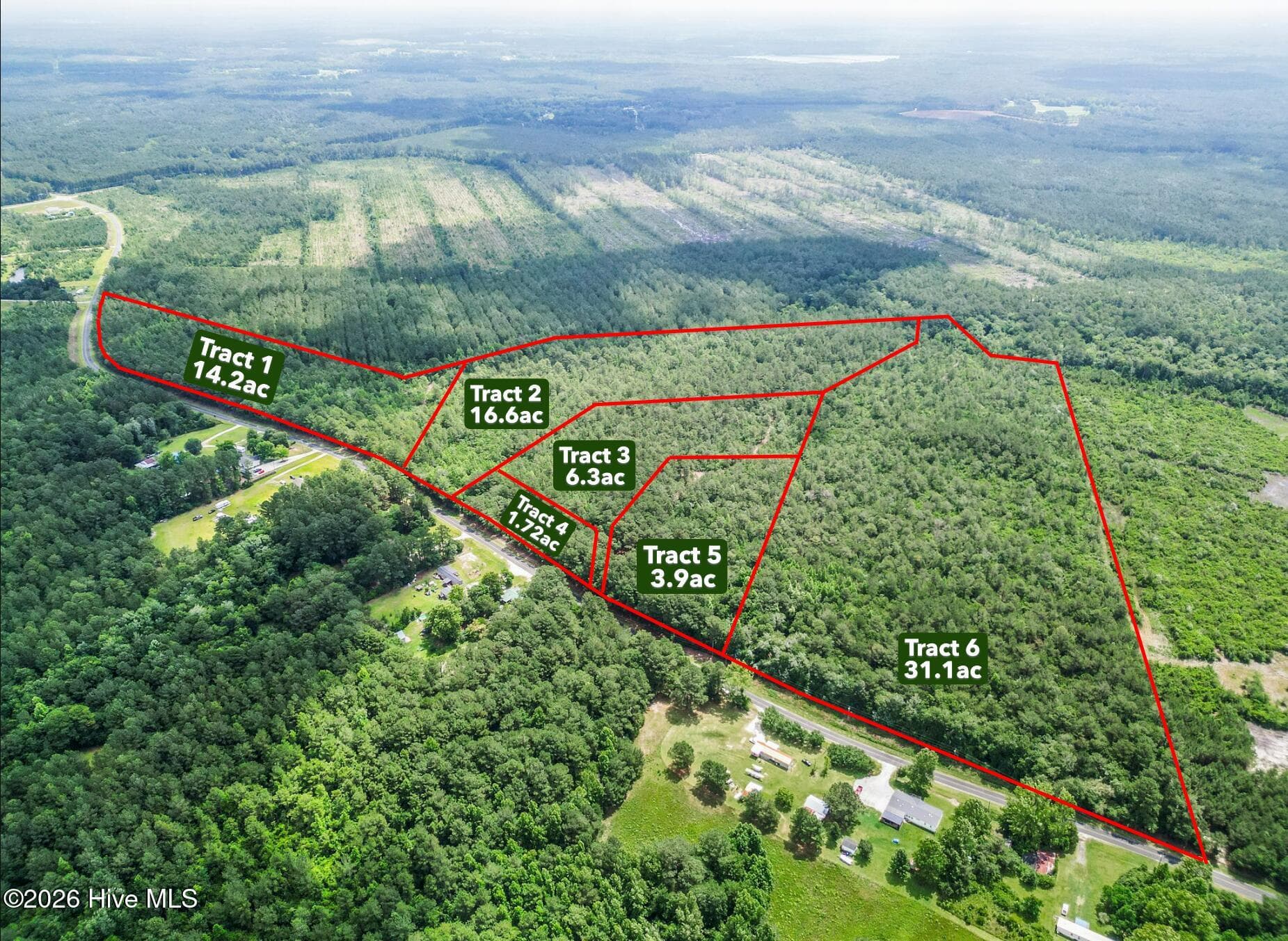 Front of 3.9ac Davis Road, Richlands, NC 28574