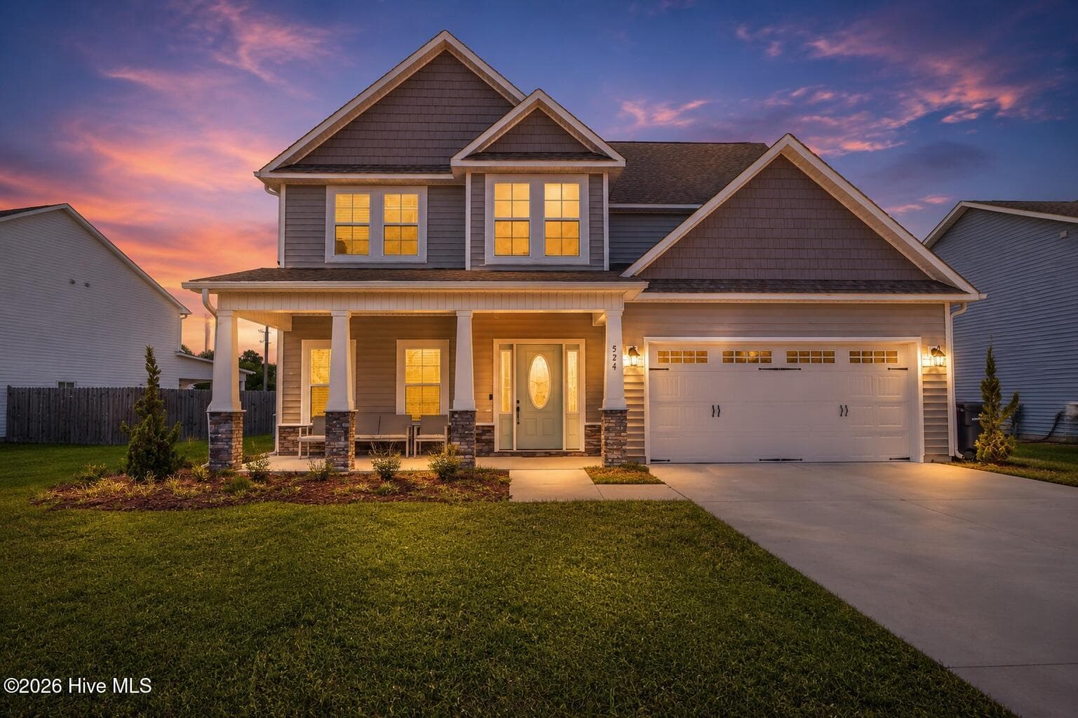 Exterior of 524 Harvest Meadow Crossing, Jacksonville, NC 28546