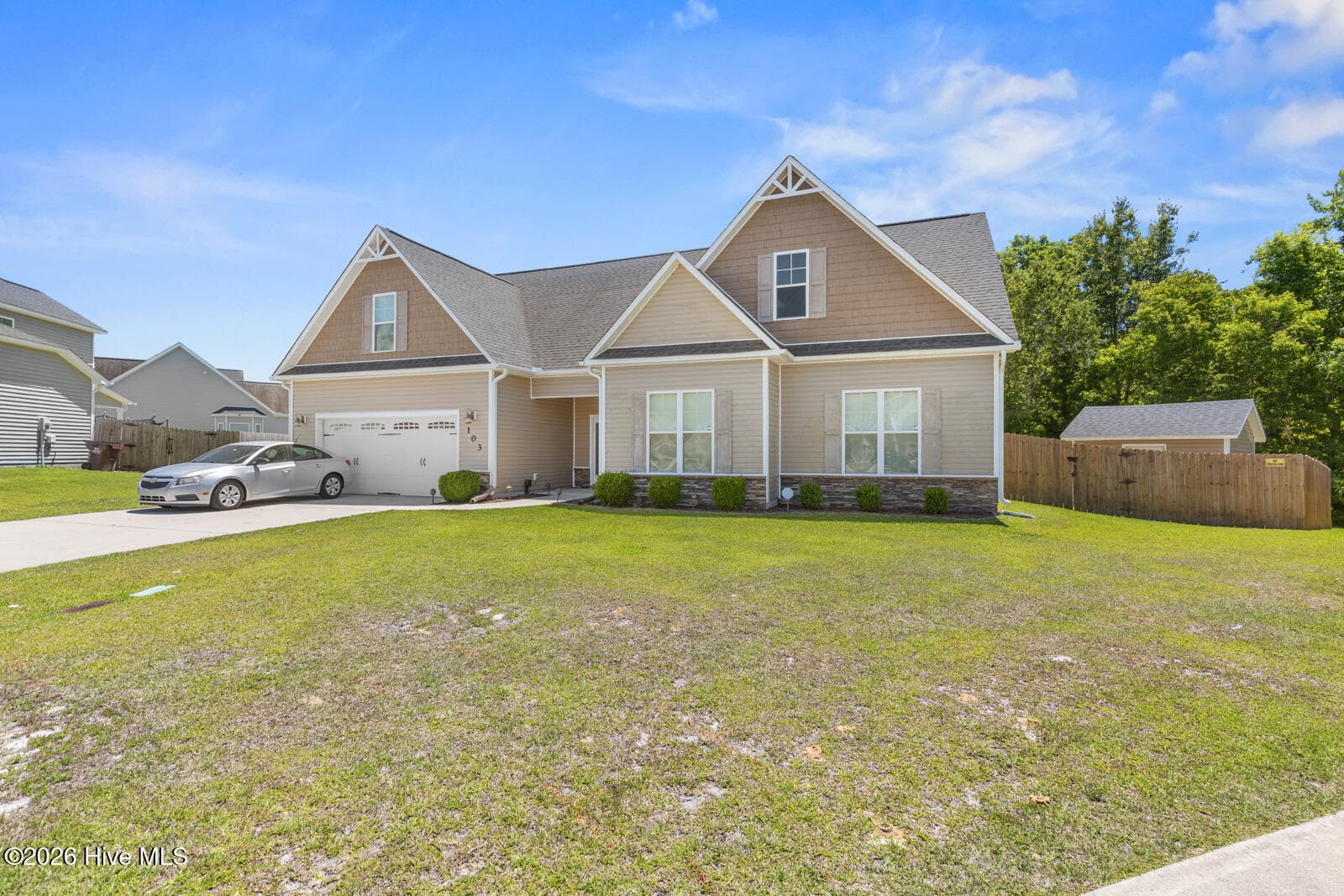 Front of 103 Gabriels Way, Jacksonville, NC 28546