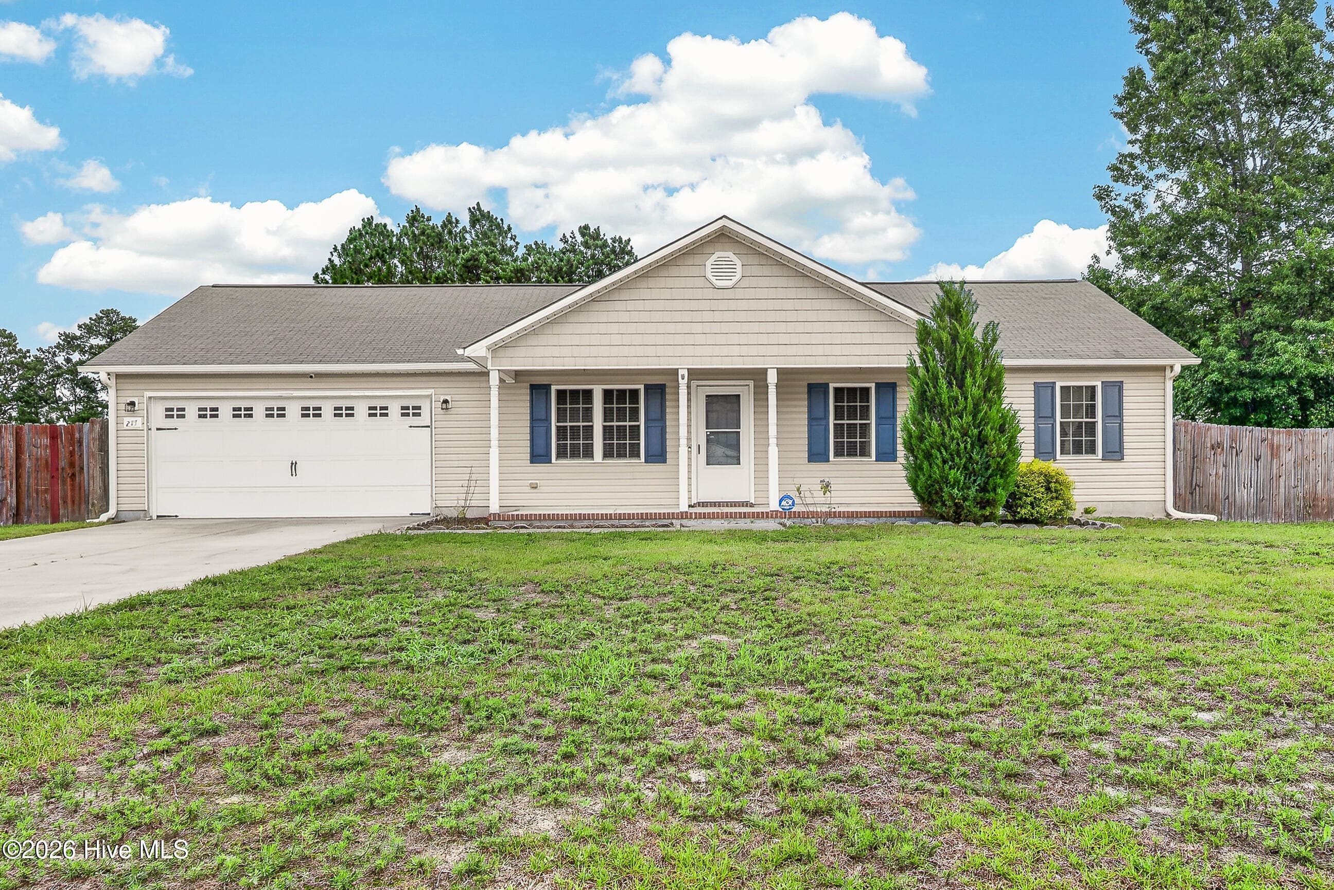 Front of 217 Michel Court, Hubert, NC 28539