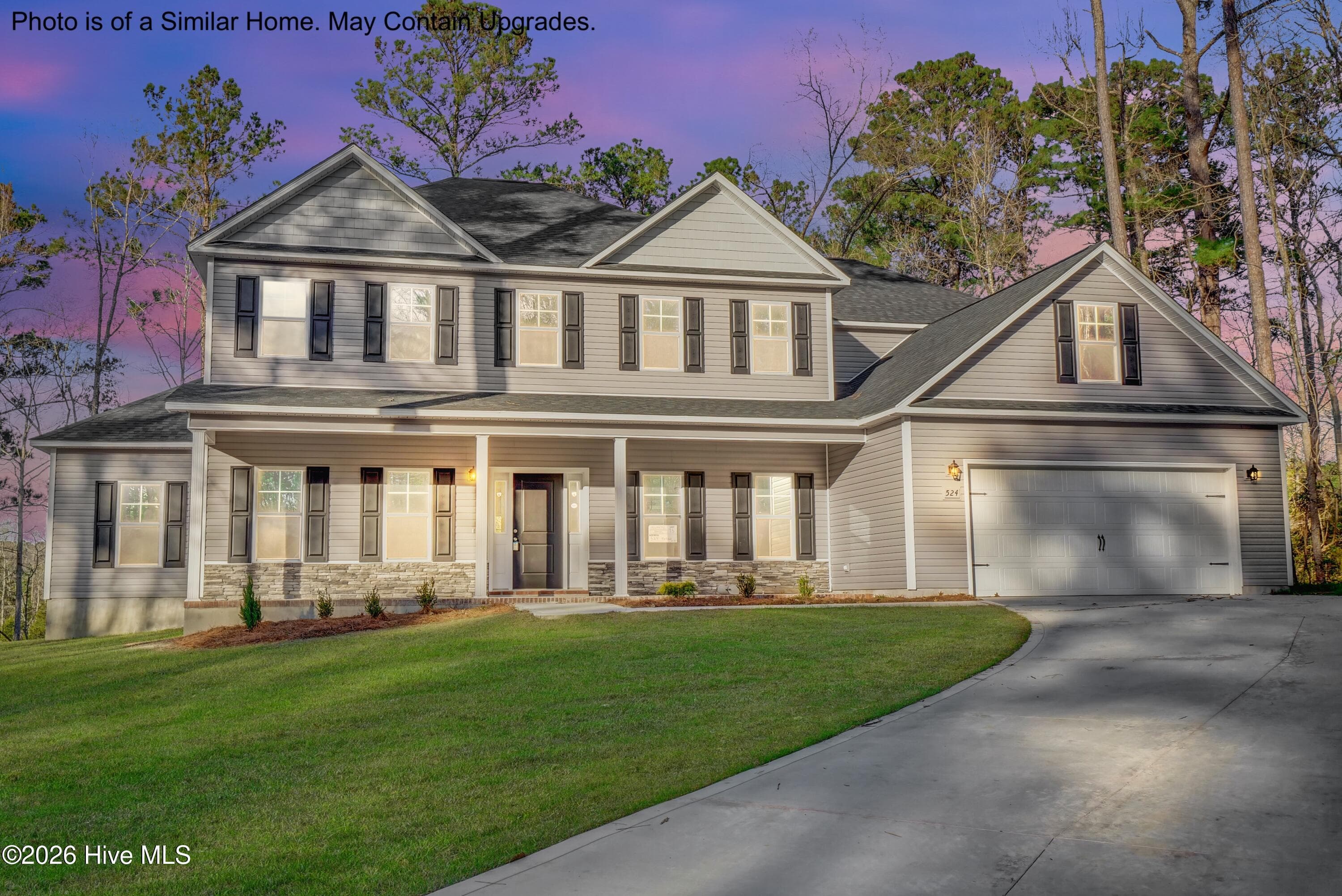 Front of 305 Wrenview Court Lot 50, Jacksonville, NC 28546