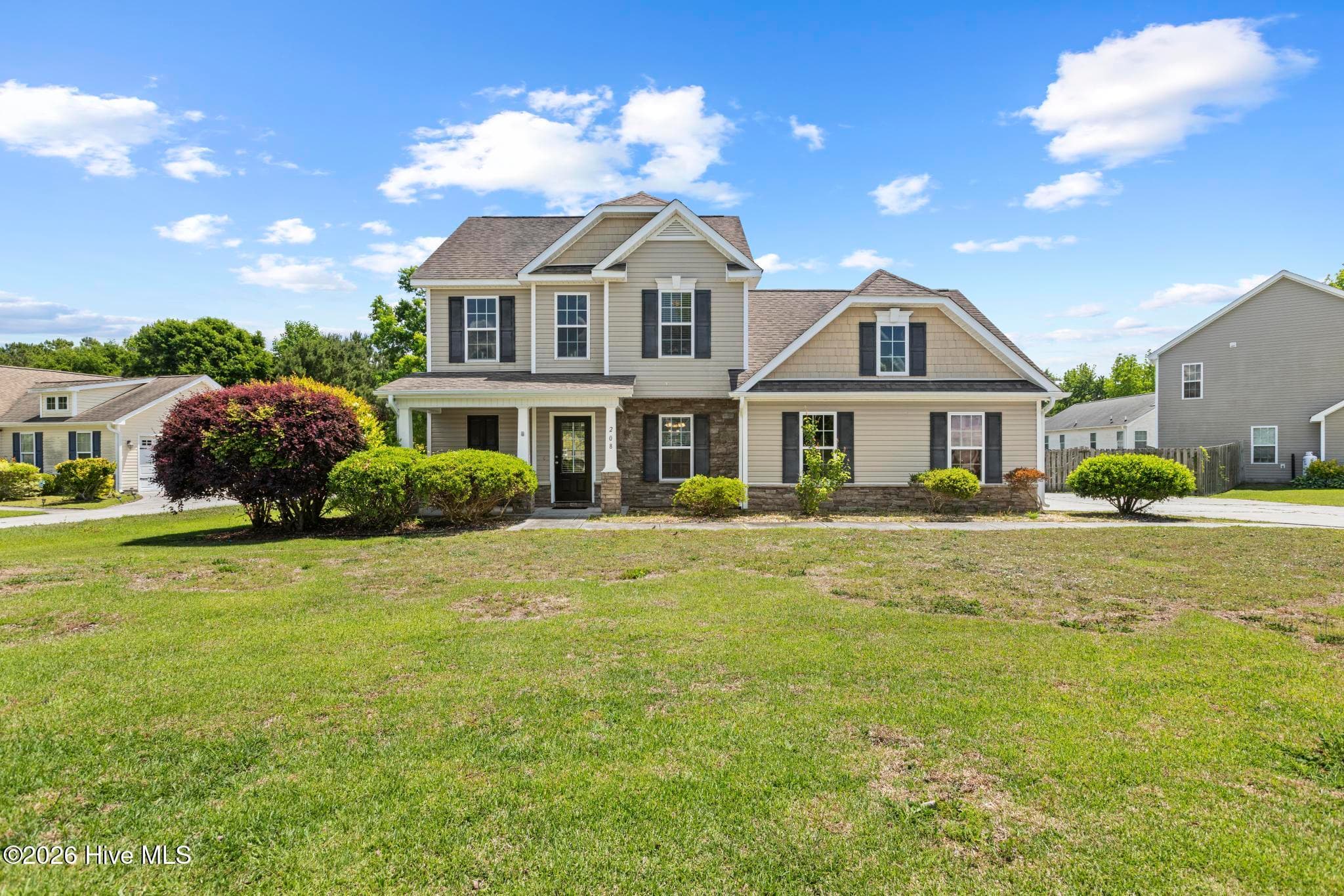 Front of 208 Gelynda Court, Holly Ridge, NC 28445