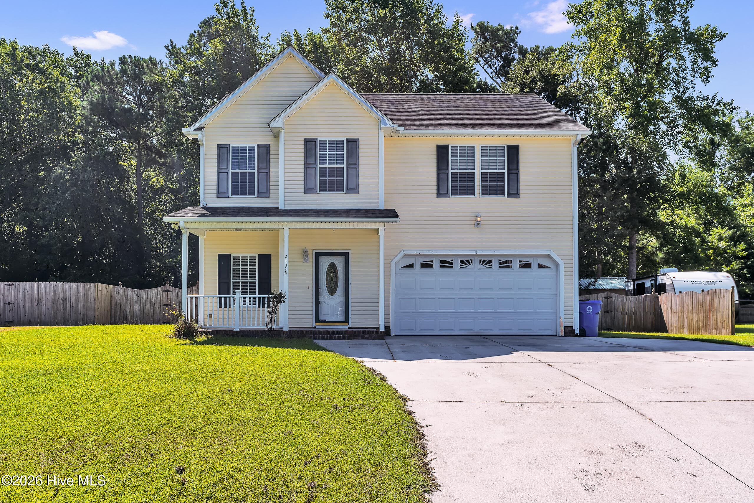 Front of 213 Rudolph Lane, Hubert, NC 28539