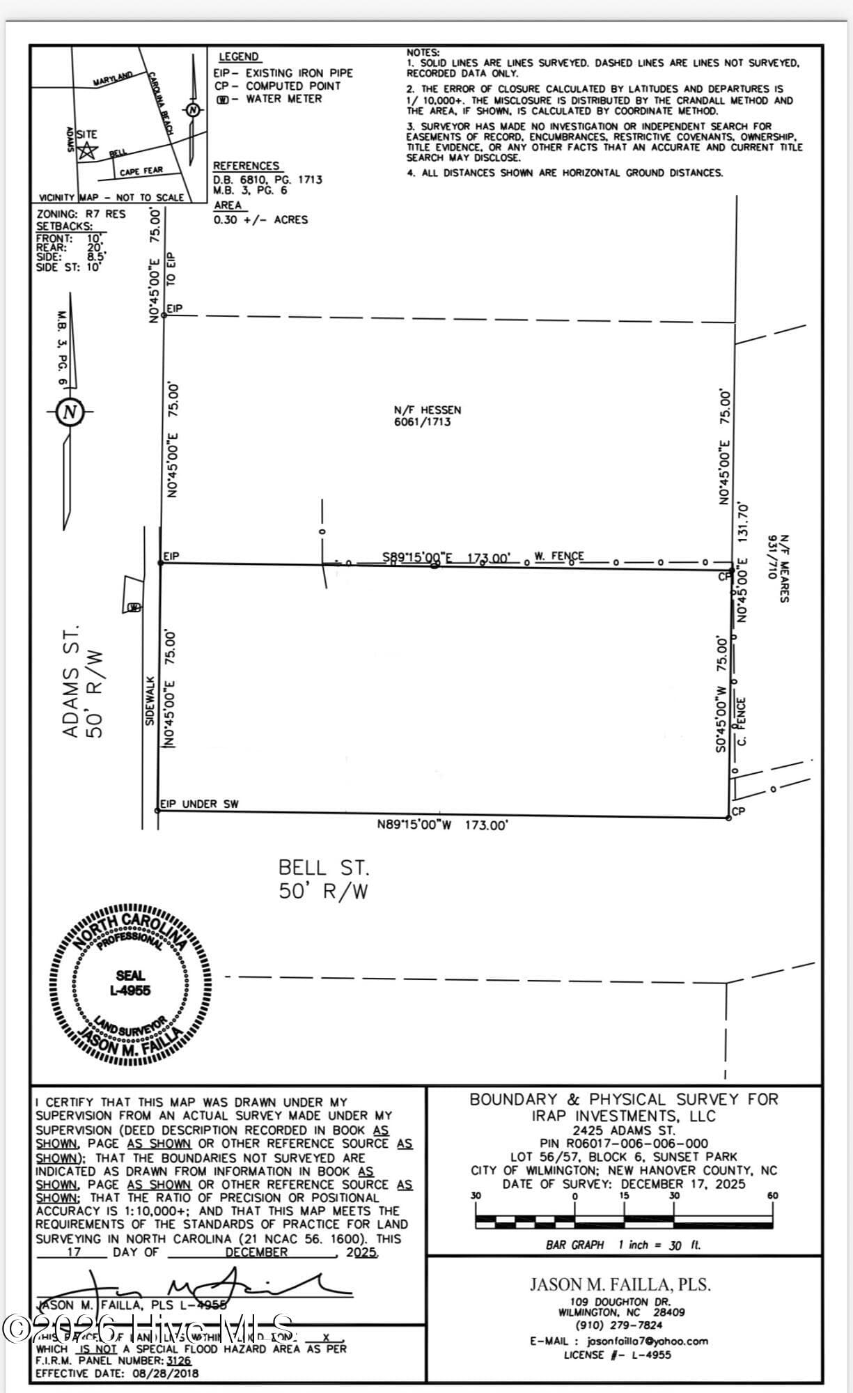 Front of 2425 Adams Street, Wilmington, NC 28401