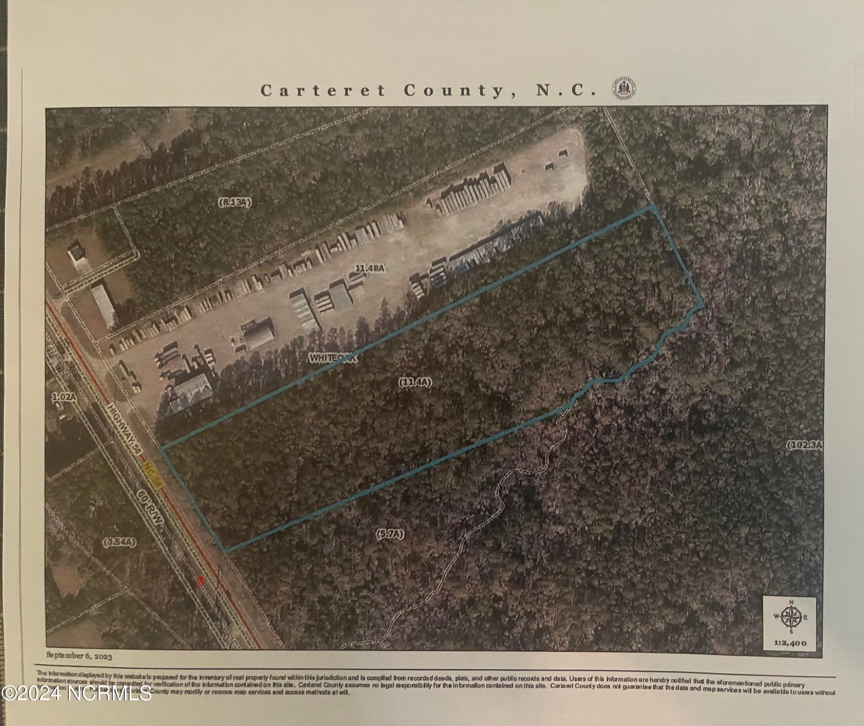 Front of 1750 TRACT 5 GJ Norris N Carolina Hwy 58, Peletier, NC 28584