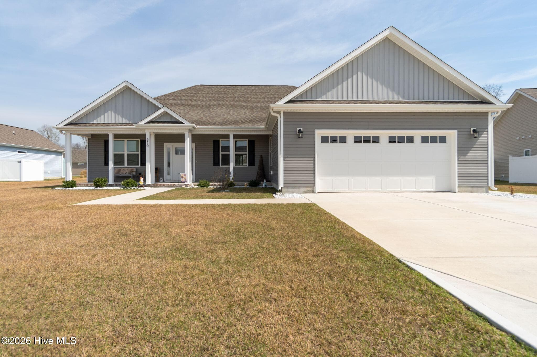 Front of 610 Bright Harvest Drive, Maysville, NC 28555