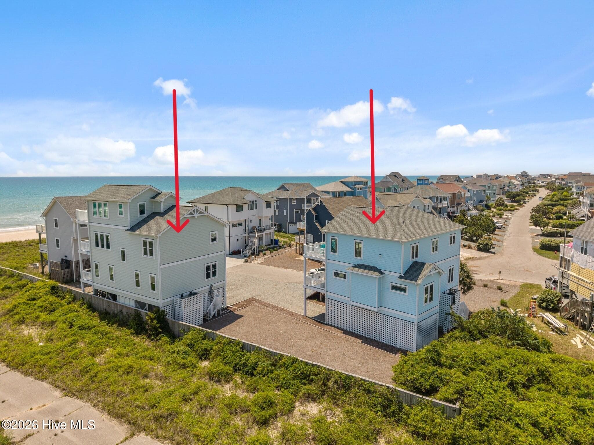 Front of 130 & 132 N Permuda Wynd Drive, North Topsail Beach, NC 28460
