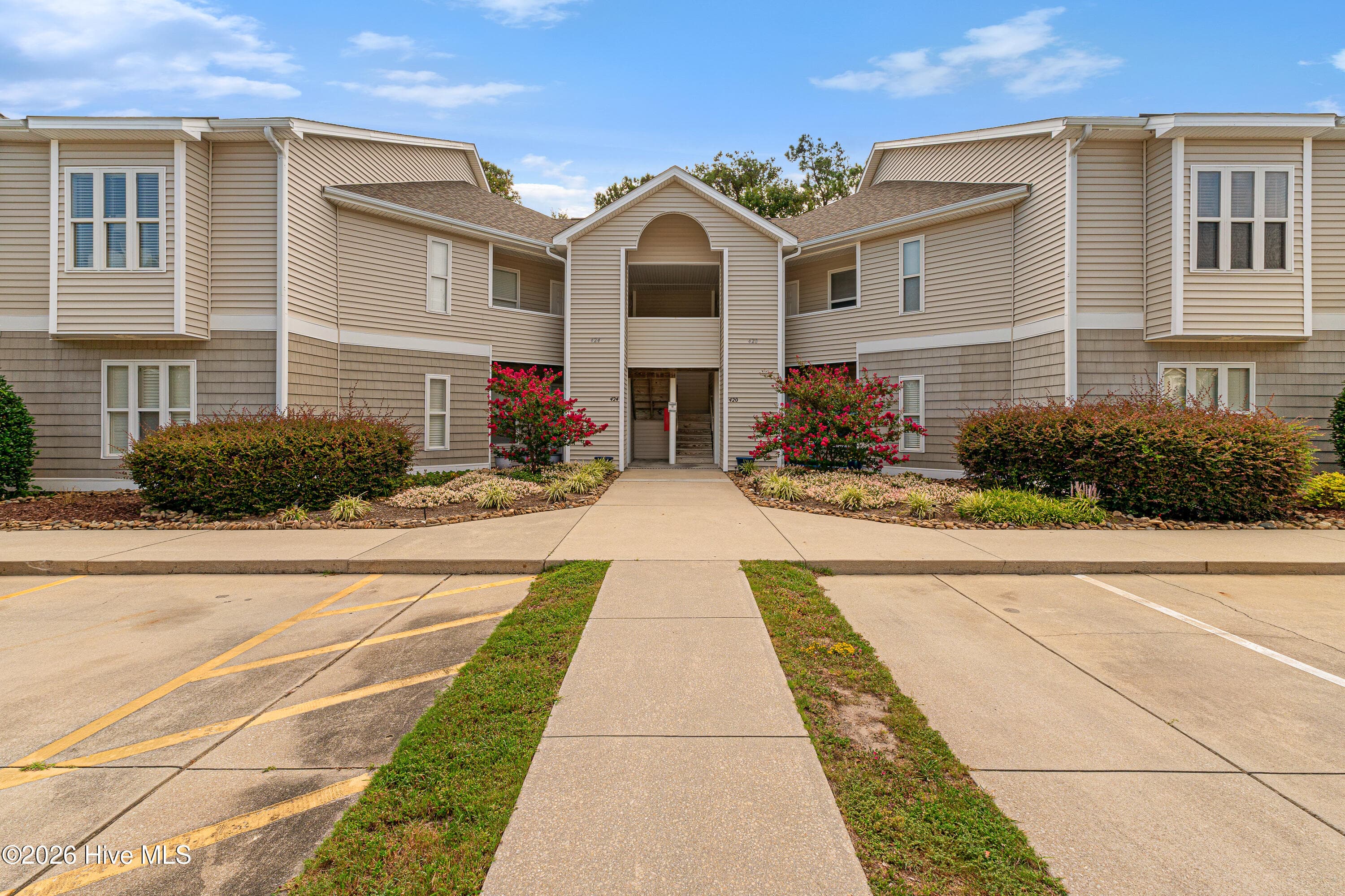 Exterior of 424 Commerce Avenue D, Bridgewood Condos, Morehead City, NC 28557