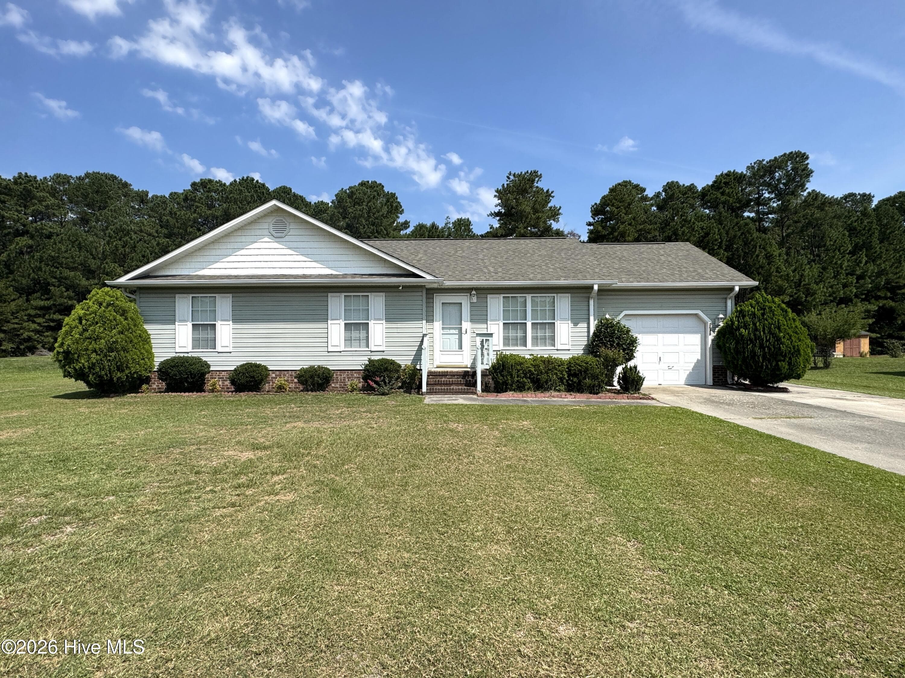Front of 2638 Pinewood Home Drive, Pink Hill, NC 28572