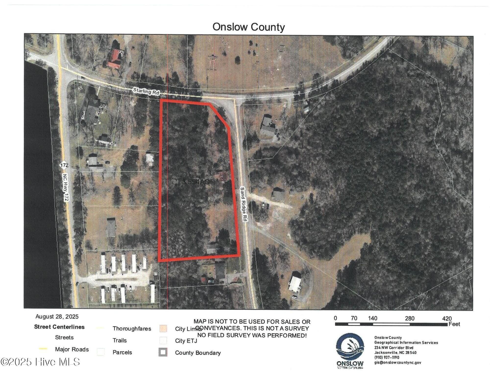 Front of 108 Sandridge Road, Hubert, NC 28539