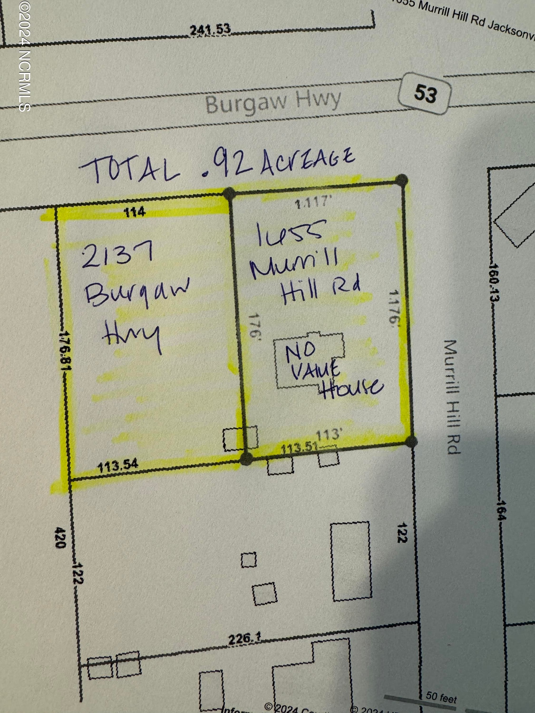Front of 1655 Murrill Hill Road, Jacksonville, NC 28540