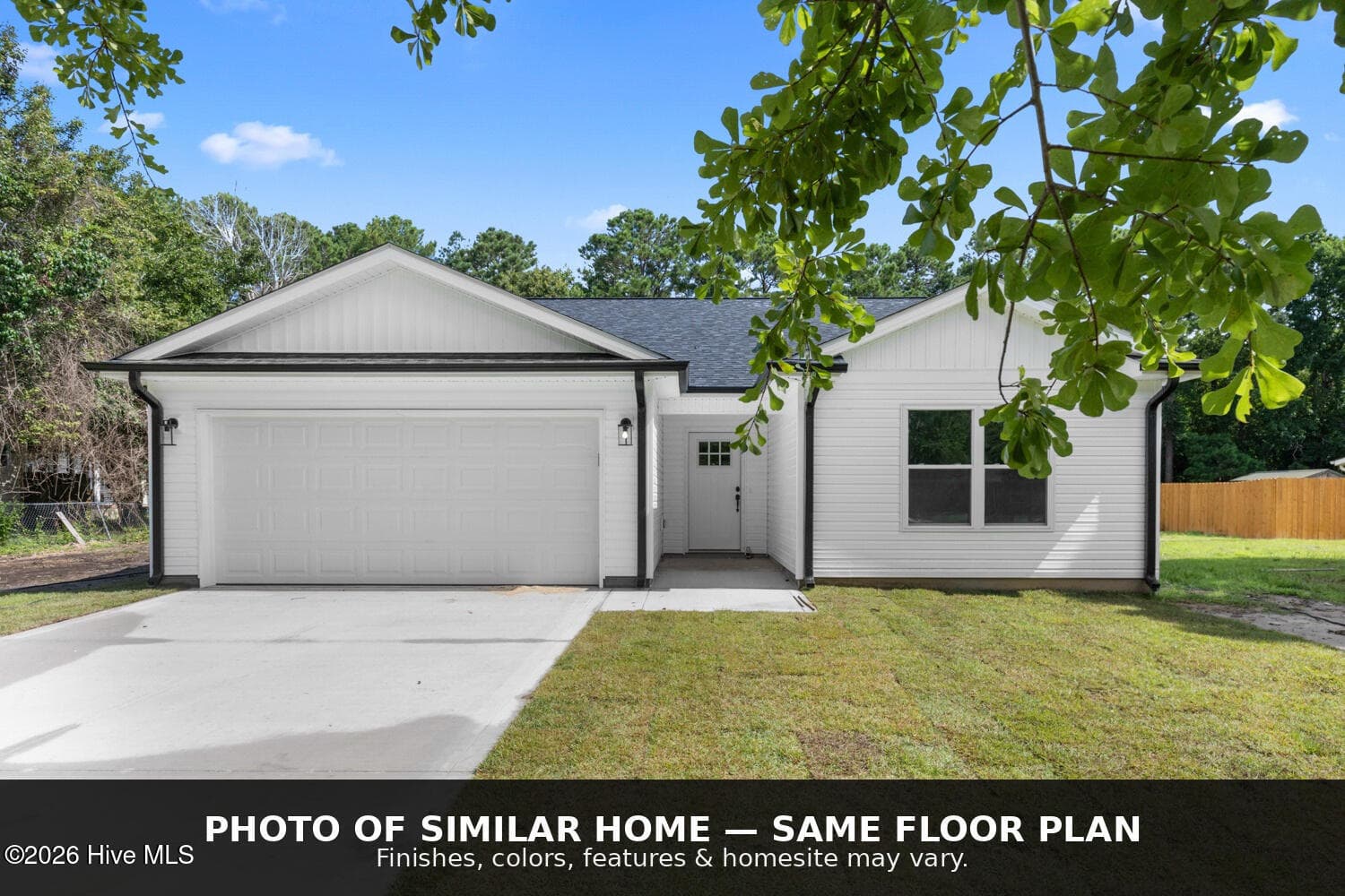 Front of 626 Bright Harvest Drive, Maysville, NC 28555