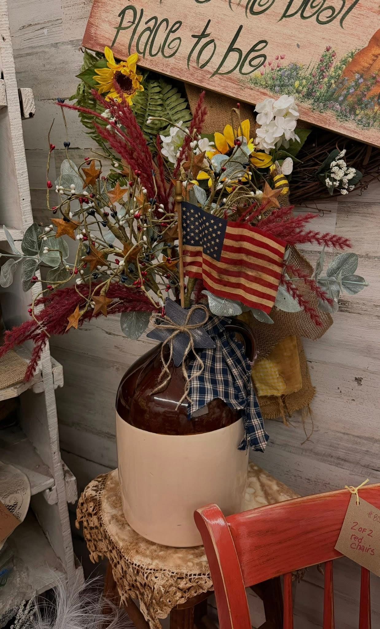 Home decor at Antique 2 Chic Vendor Market in Jacksonville NC