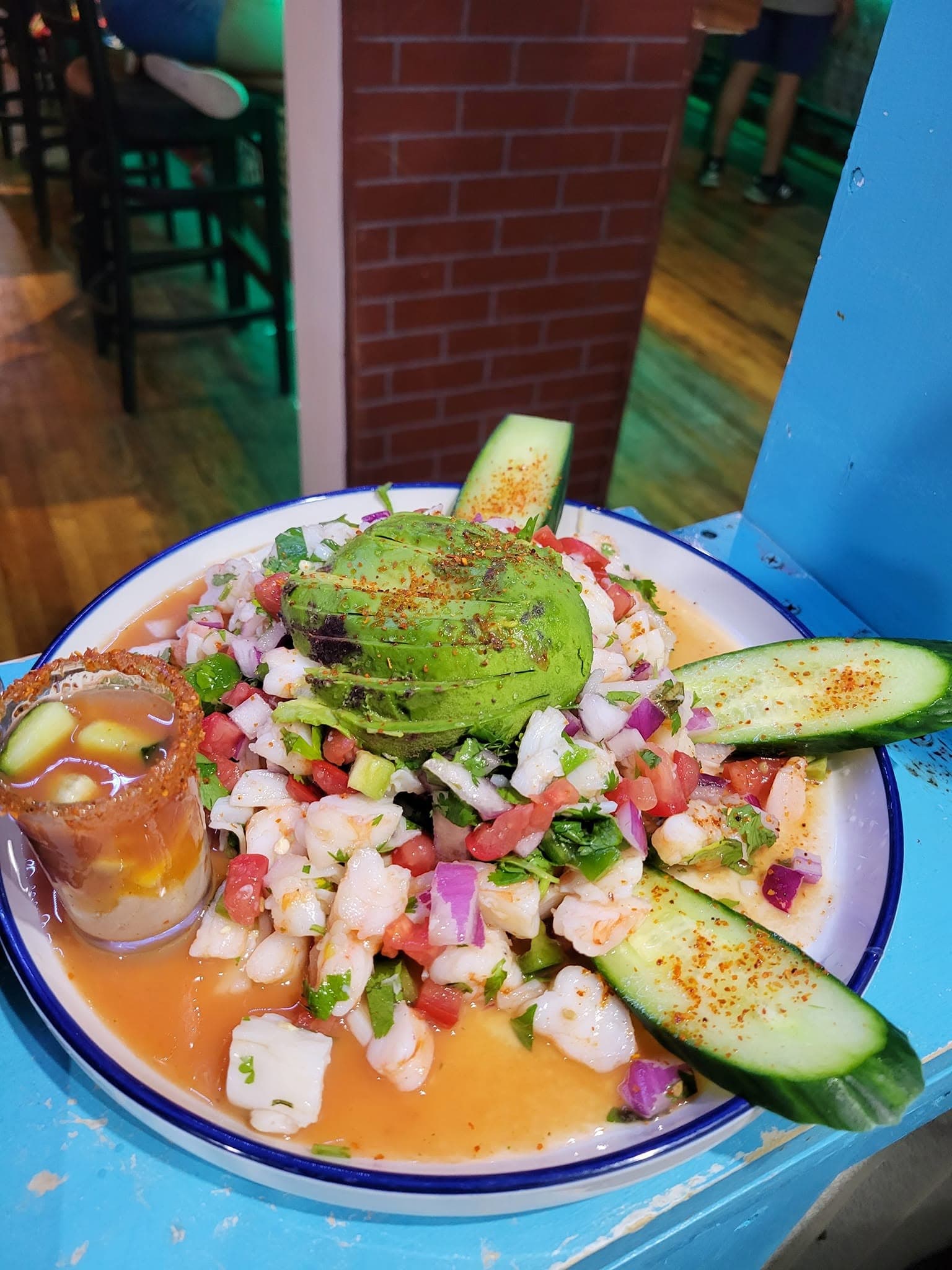 Authentic Mexican seafood at Plaza Del Mariachi near Camp Lejeune