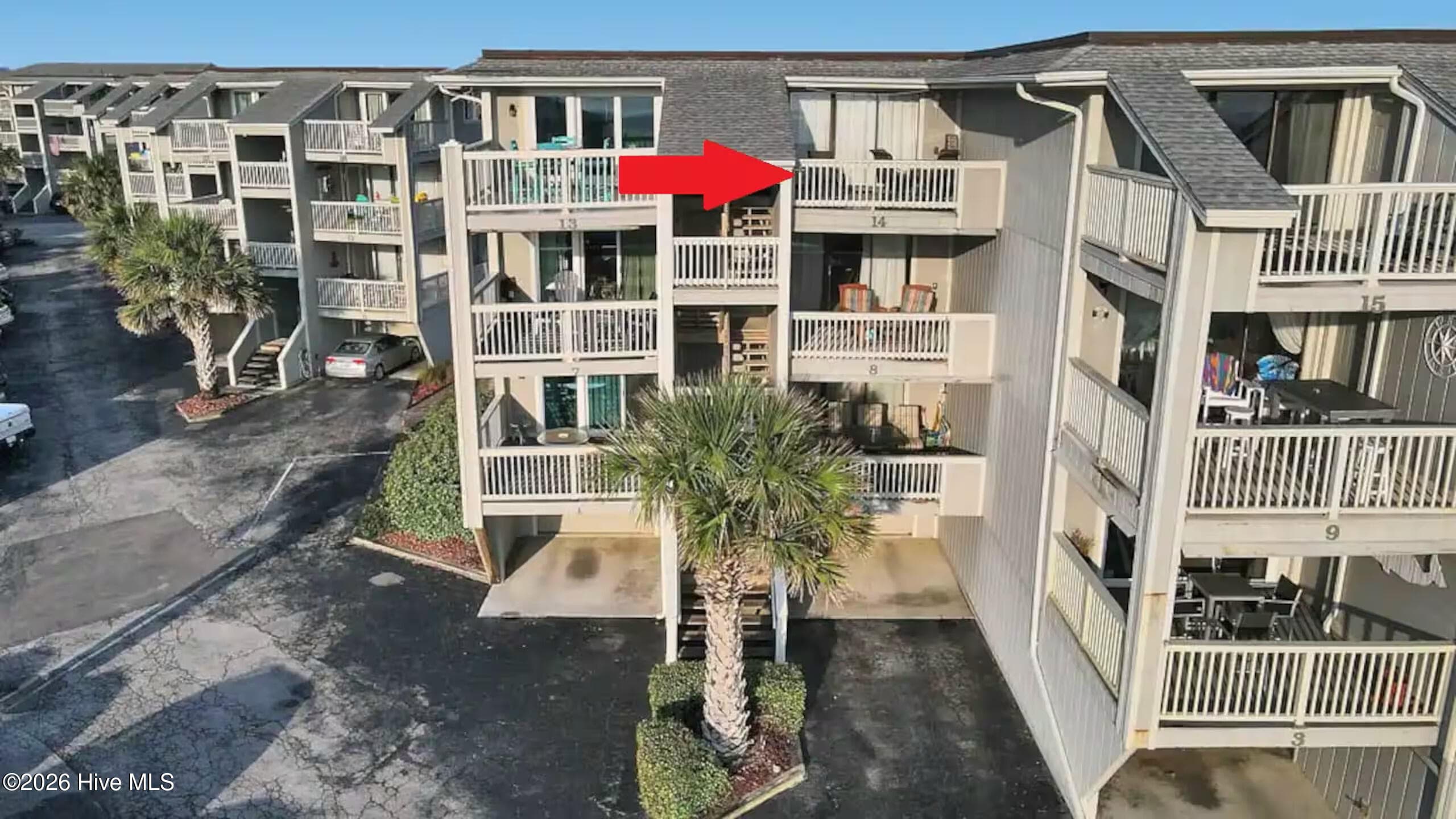 Front of 1801 Canal Drive Unit A14, Carolina Beach, NC 28428