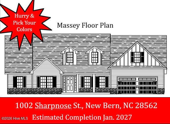 Front of 1002 Sharpnose Street, New Bern, NC 28562