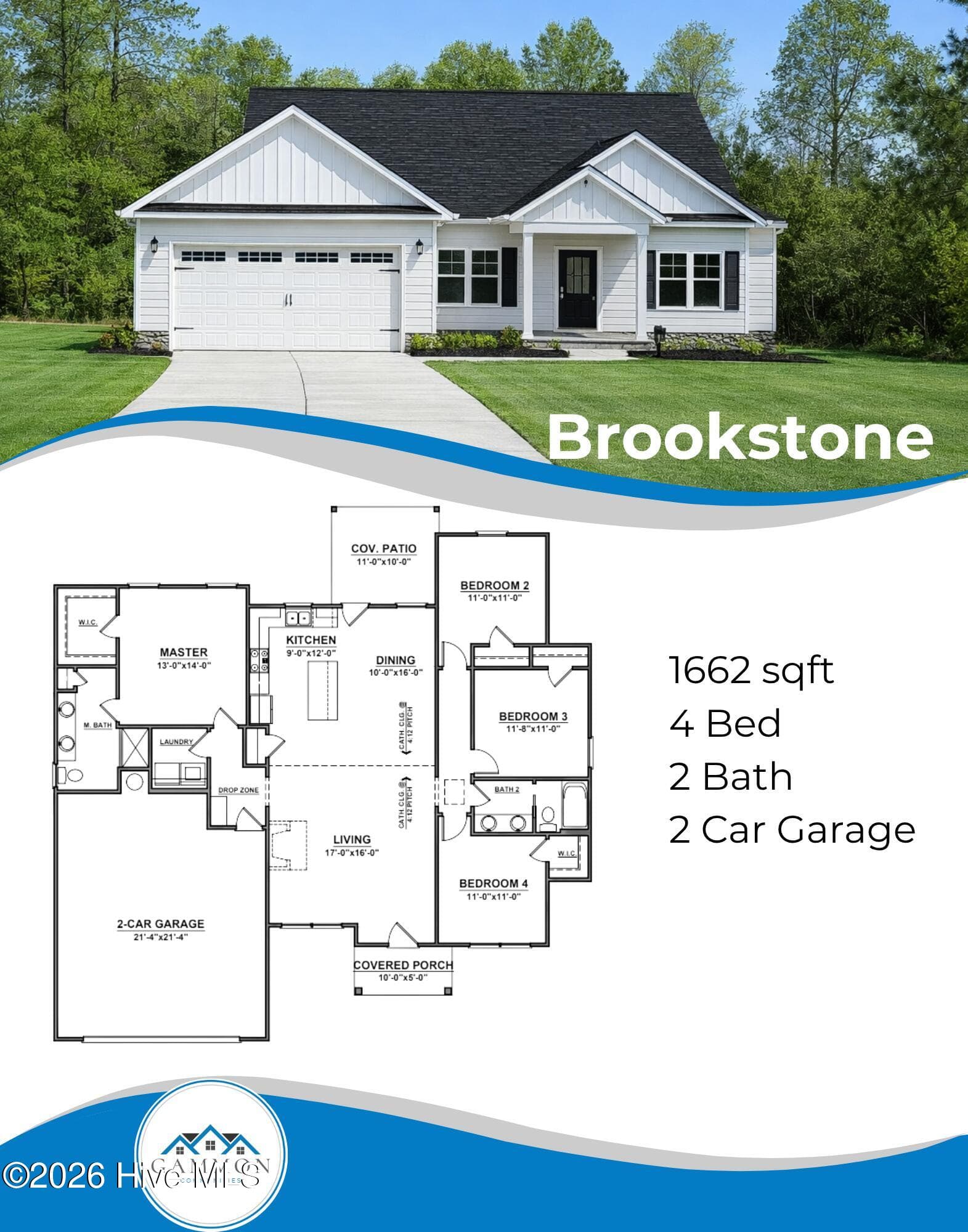 Front of 1702 Walnut Run Drive, Deep Run, NC 28525