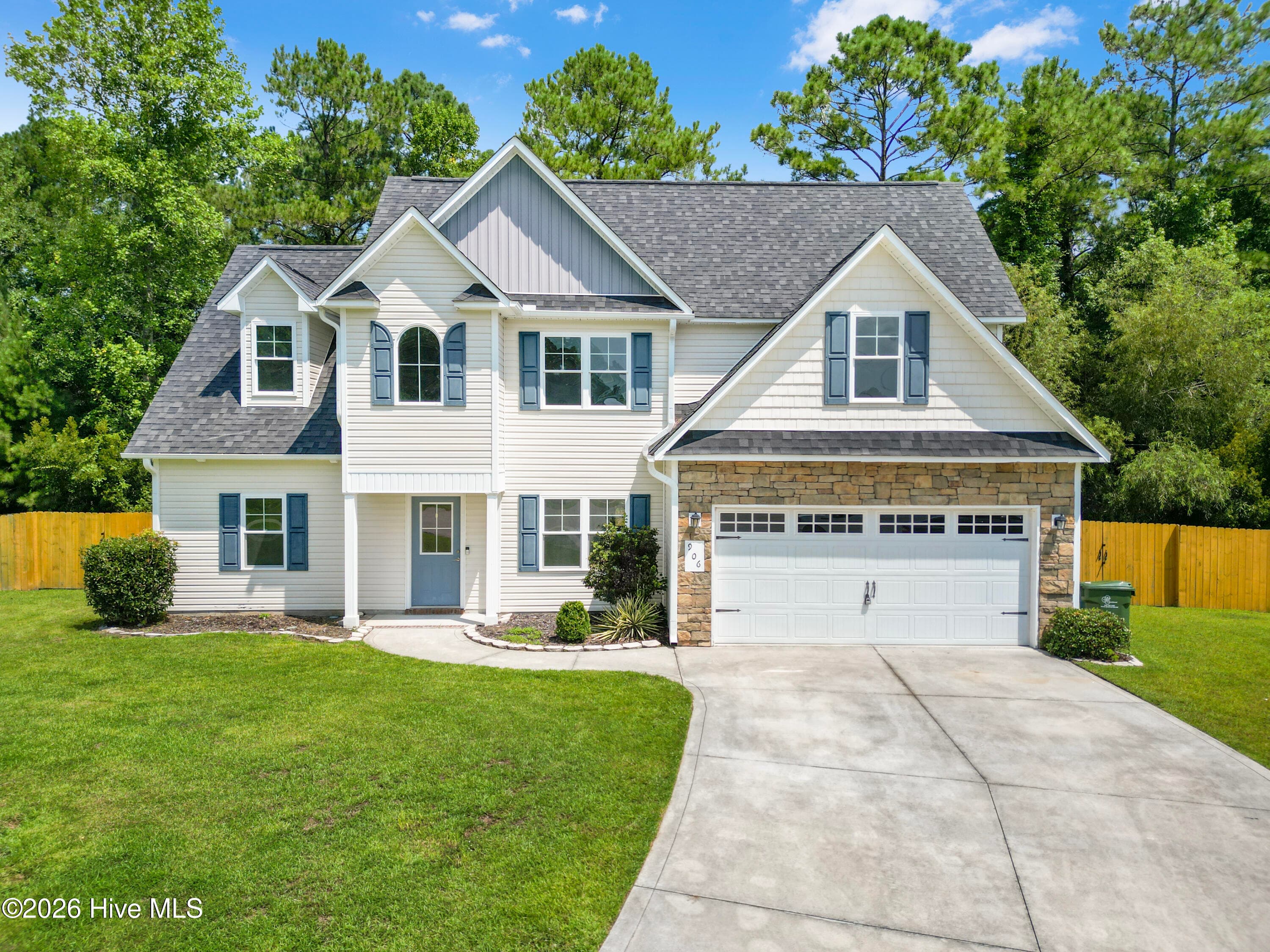 Exterior of 906 Gulf Chase Court, Sneads Ferry, NC 28460